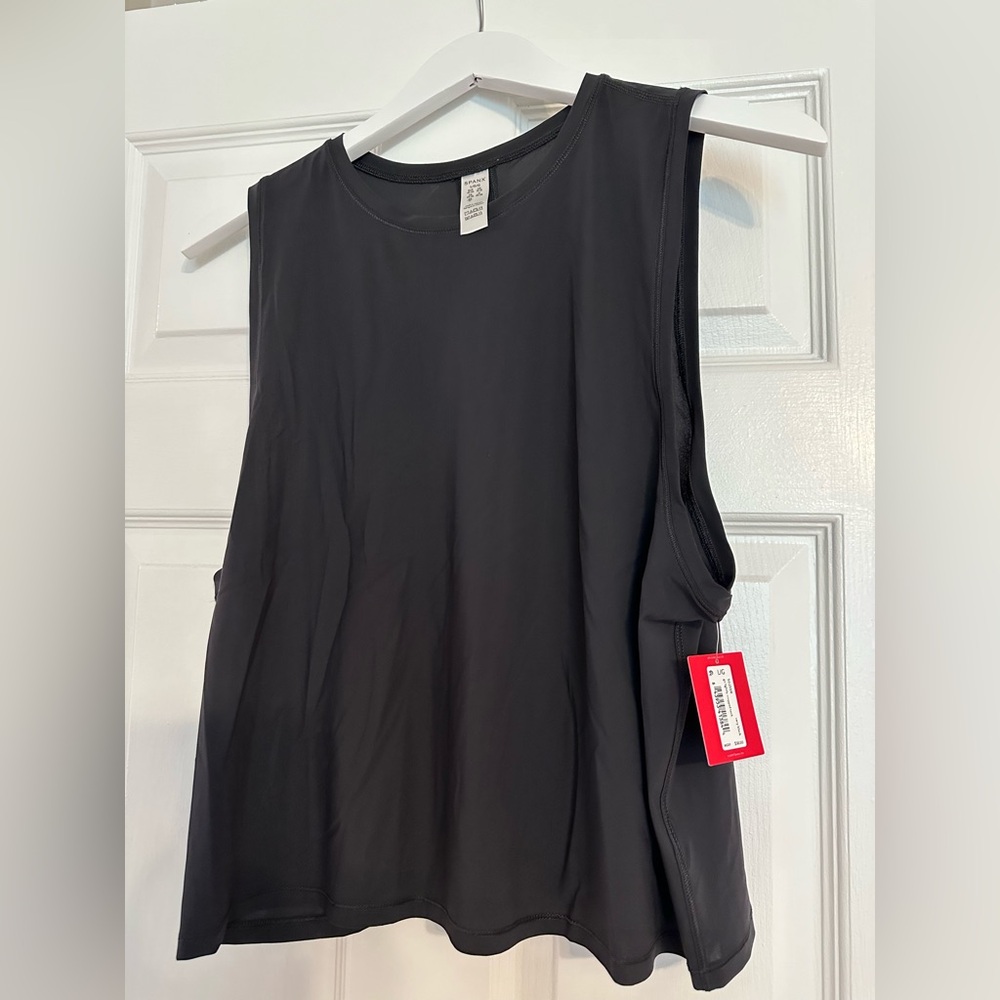 Spanx Go Lightly Cropped Tank NWT black
